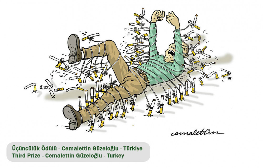 Yeşilay Karikatür Yarışması 2022nin ödüllü karikatürleri
