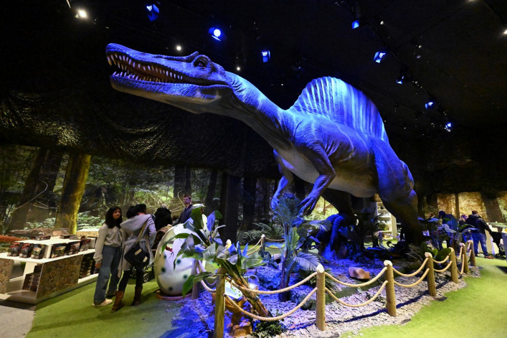 Brükseldeki canlı dinozorlar sergisine ilgi yoğun