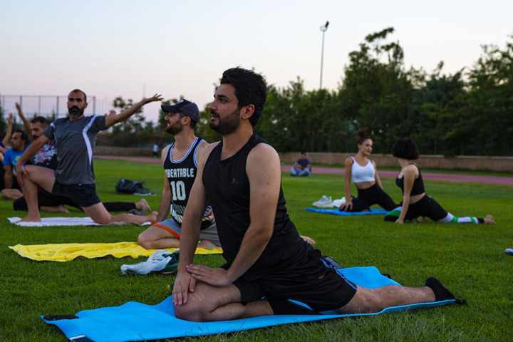  Diyarbakırda açık havada yoga