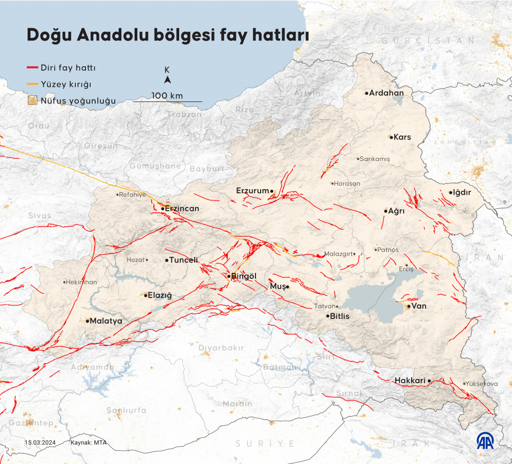 Bölge bölge Türkiyenin deprem oluşturabilecek fay hatları