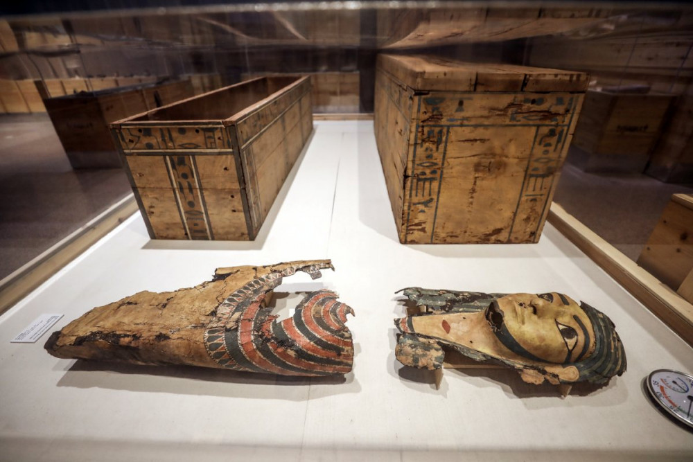 Nubiya Müzesinde sergilenen Mısır Mumyaları