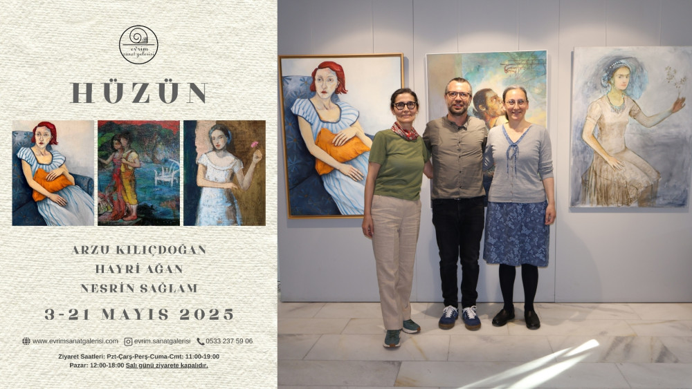 Evrim Sanat Galeriside Hüzün tabloları