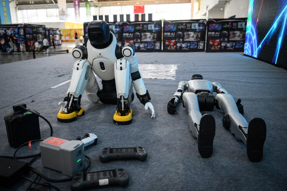 Çin  Yapay Zeka Robot Sergisinden ilginç fotoğraflar